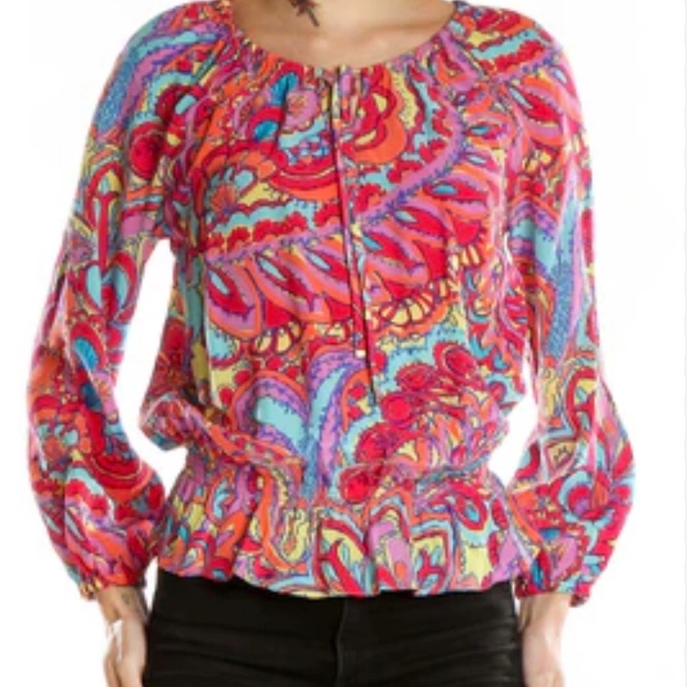 Lilly Pulitzer Silk Trisha Paisley Blouse XS